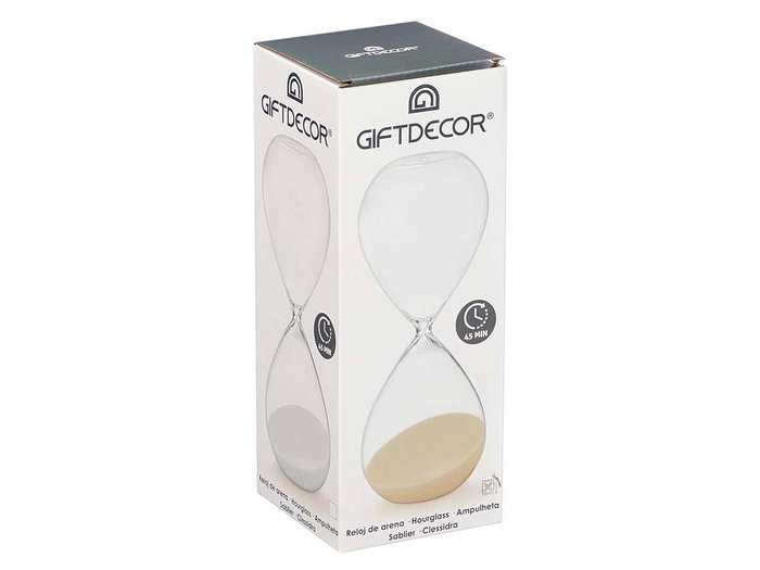 Giftdecor Sablier 25 cm Assorti Couleurs Neutres 45 Minutes (Set de 12) Giftdecor Sablier 25 cm Assorti Couleurs Neutres 45 Minutes (Set de 12)