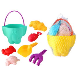 Marbueno Ensemble de Seau et Accessoires de Plage Multicolore