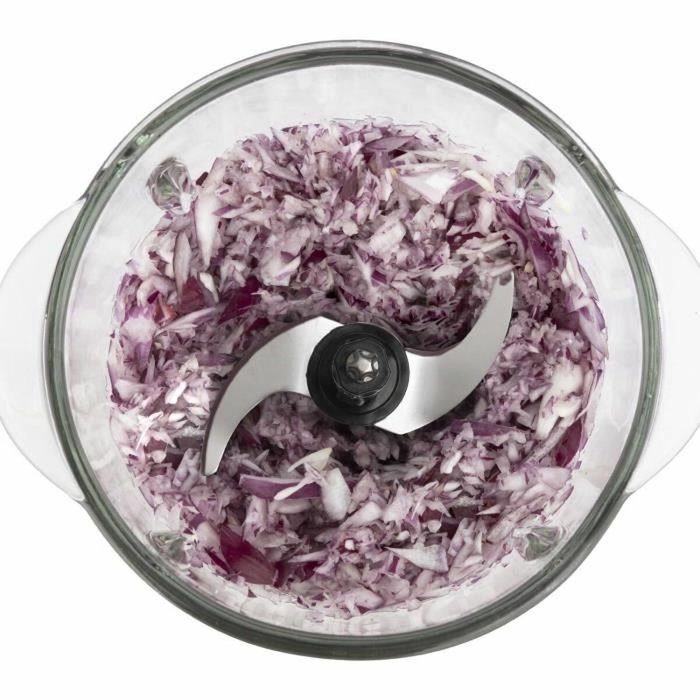 H.Koenig LEO8 Mini hachoir électrique Noir mat et chrome avec bol en verre 1 L H.Koenig LEO8 Mini hachoir électrique Noir mat et chrome avec bol en verre 1 L