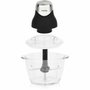 H.Koenig LEO8 Mini hachoir électrique Noir mat et chrome avec bol en verre 1 L