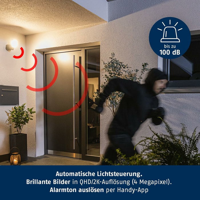ABUS PPIC46520 WLAN Light - Caméra de surveillance extérieure avec lumière LED