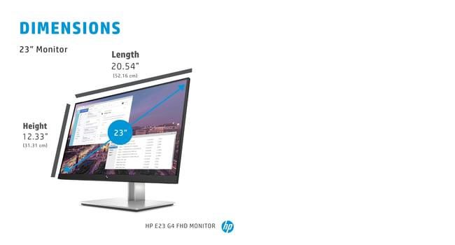 HP E23 G4 23 pouces FHD (1920 x 1080) 250 nits 5ms GtG HP E23 G4 23 pouces FHD (1920 x 1080) 250 nits 5ms GtG