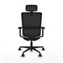 Piqueras Y Crespo Haches Chaise de bureau Blanc et Noir