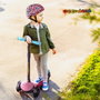 DEQUBE Trotinette 3 Roues Enfant Rose avec Éclairage LED, Réglable en Hauteur, Pliable et Transportable - Recommandé 2-6 Ans