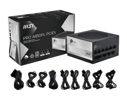 MSI PRO A850PL PCIE5 850W Platinum PCIE 5.1