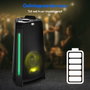 Medion Enceinte Bluetooth 5.3 avec micro, effets lumineux et fonctions karaoké