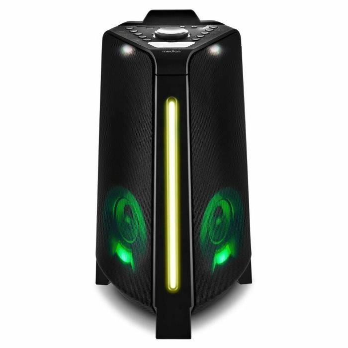 Medion Enceinte Bluetooth 5.3 avec micro, effets lumineux et fonctions karaoké Medion Enceinte Bluetooth 5.3 avec micro, effets lumineux et fonctions karaoké
