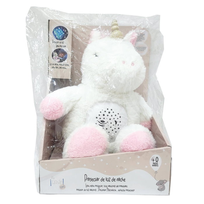 TACHAN Peluche Unicornio Projecteur Musical et Lumineux pour Bébé avec Lumières Changer de Couleur et Musique Relaxante - Jouet d'Éveil et Nuit