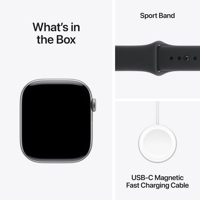 Apple Watch Series 11 GPS - 46mm - Boîtier Aluminium Space Grey - Bracelet Sport Black S/M Apple Watch Series 11 GPS - 46mm - Boîtier Aluminium Space Grey - Bracelet Sport Black S/M