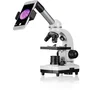 Bresser SEL Microscope Biologique pour Étudiant, Zoom Barlow 40x-1600x, Éclairage LED, Support Smartphone, Coffret Rigide avec Kit d'Expérimentation