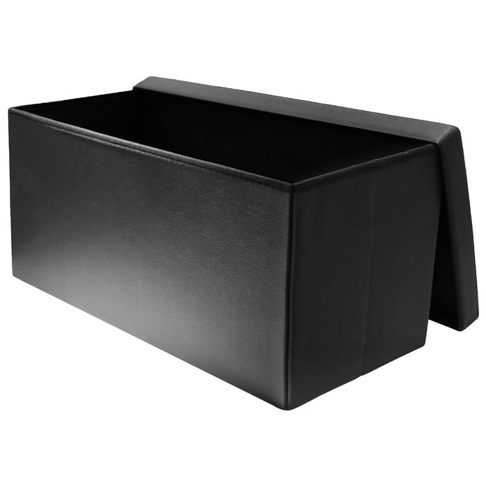 Home Deco Factory Pouf Coffre Pliable Noir