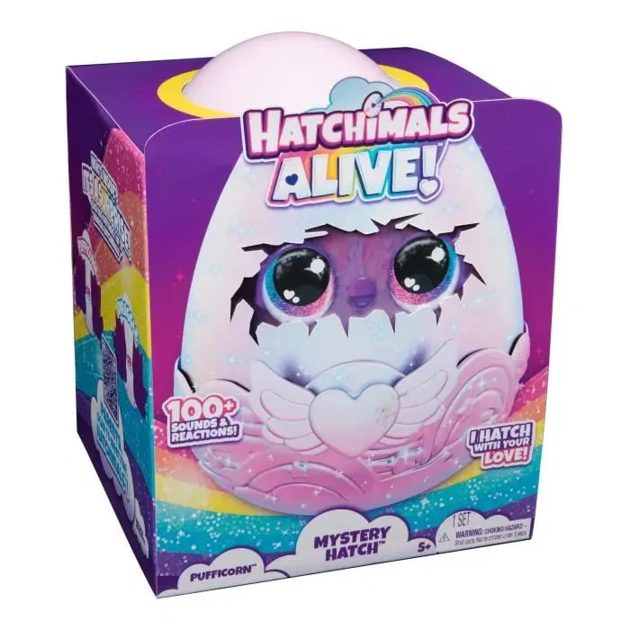 Spin Master Hatchimals Alive Pufficorn - Œuf interactif avec éclosion secrète, sons et lumières, jouet d'éveil pour enfant à partir de 5 ans Spin Master Hatchimals Alive Pufficorn - Œuf interactif avec éclosion secrète, sons et lumières, jouet d'éveil pour enfant à partir de 5 ans