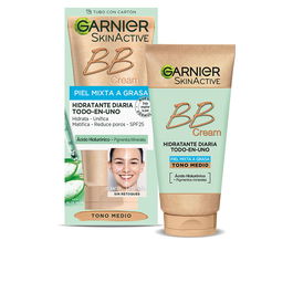 Garnier SKINACTIVE BB CREAM Hydratant Quotidien Peaux Mixtes à Grasses SPF 25 Ton Moyen 50 ml