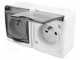PAWBOL Socle d'alimentation AC 2P+PE 16A gris