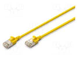 DIGITUS Câble Ethernet Cat 6a F/FTP Jaune 0,3m