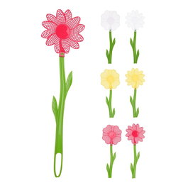 Basics Pala Matamoscas Fleur Modèles Assortis Ø12 x 47 cm