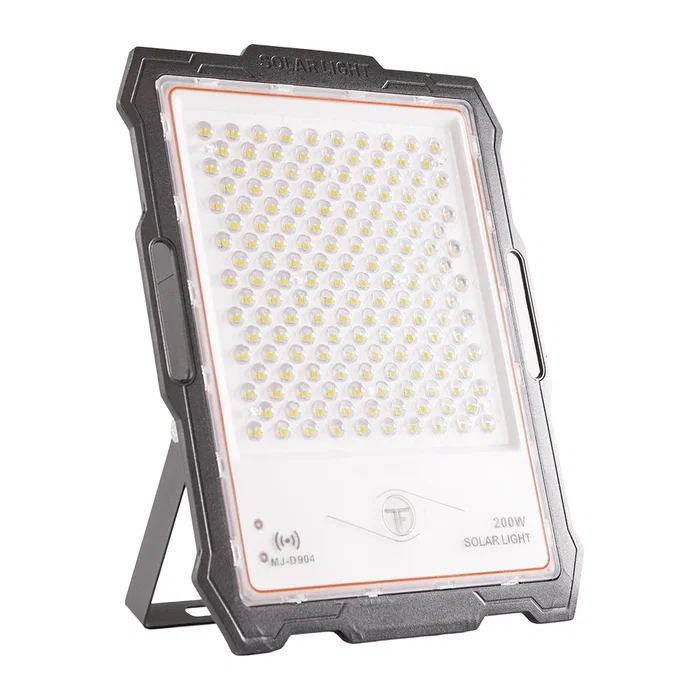 Projecteur LED Solaire 200W avec Contrôle à Distance, Panneau Solaire 5V 45W, Batterie 3.3V 45000mAh - LUM-MJ-DW904