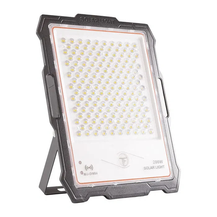 Projecteur LED Solaire 200W avec Contrôle à Distance, Panneau Solaire 5V 45W, Batterie 3.3V 45000mAh - LUM-MJ-DW904