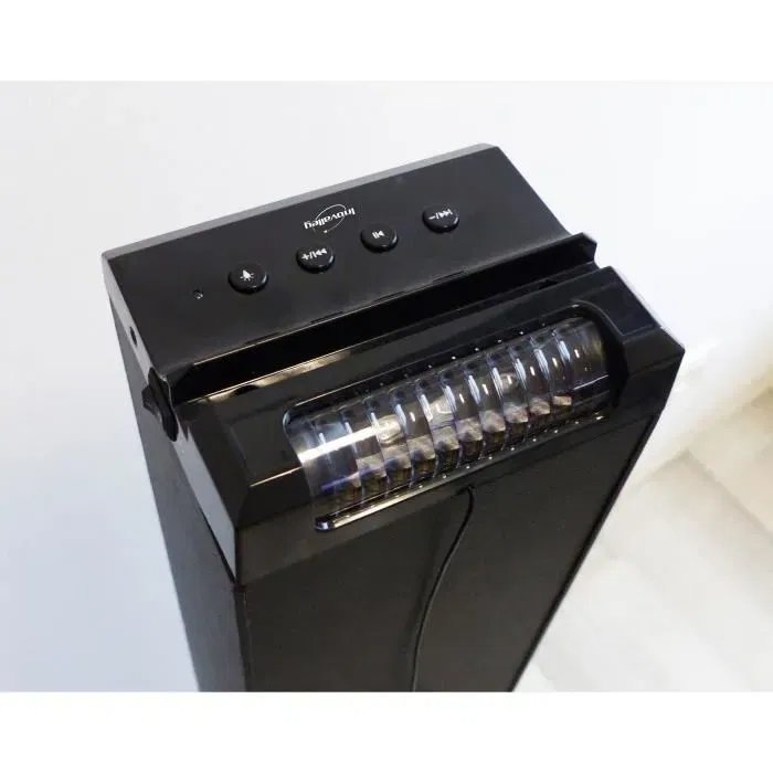 Inovalley Tour de Son Lumineuse HP58 BTH avec Bluetooth 4.1, 4 x 15W, Lumières Synchronisées, Radio FM et Entrée AUX