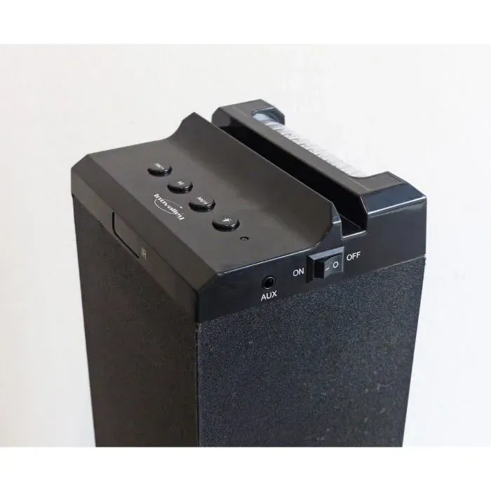 Inovalley Tour de Son Lumineuse HP58 BTH avec Bluetooth 4.1, 4 x 15W, Lumières Synchronisées, Radio FM et Entrée AUX