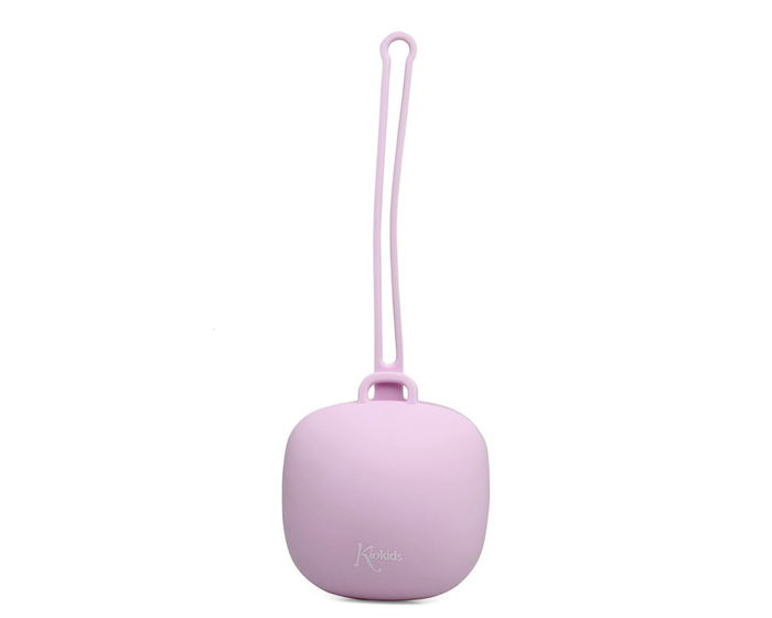 KioKids Guardachupetes En Silicona Lavanda - Porte-tétine en silicone lavande pour bébé +0 mois, lavable au lave-vaisselle