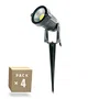 Pack 4 Spots LED pour Jardin 5W 450Lm 6000K 40.000H [SL-SL-C10-5W-CW-PK4-AP]