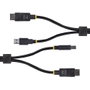 Startechcom Câble KVM DisplayPort + USB 3.0 5Gbps 3 mètres 4K 60Hz HDR10 pour Commutateur KVM Noir