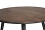 GINER Y COLOMER Table ronde de salle à manger en bois d'acacia massif avec pieds métal noir - Ø 120 cm, H 76 cm - À monter