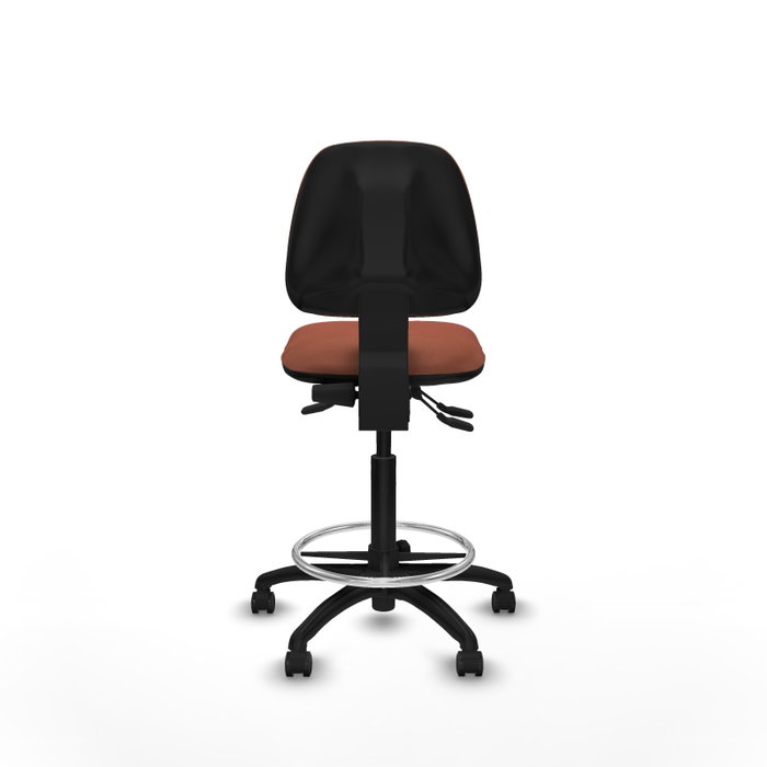 PIQUERAS Y CRESPO Tabouret Isso Asynchrone Tissu Marron