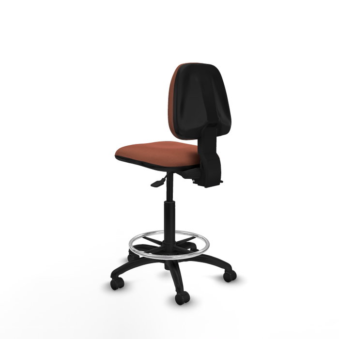 PIQUERAS Y CRESPO Tabouret Isso Asynchrone Tissu Marron