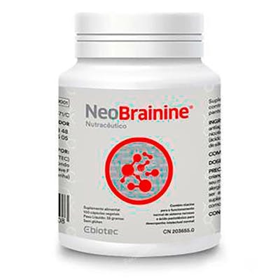 Ebiotec Neobrainine - Complément alimentaire 100 capsules avec Citicoline, Vitamine B3 & B5 - Soutien cognitif et système nerveux Ebiotec Neobrainine - Complément alimentaire 100 capsules avec Citicoline, Vitamine B3 & B5 - Soutien cognitif et système nerveux