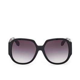 Adidas Lunettes de Soleil Femme OR0098 01B Noires Monture Noir Brillant Verres Gris Fumé Dégradé Navigateur 135mm