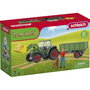 Schleich Tracteur et remorque Farm World 42608 avec figurines Paul et Goldendoodle de paille