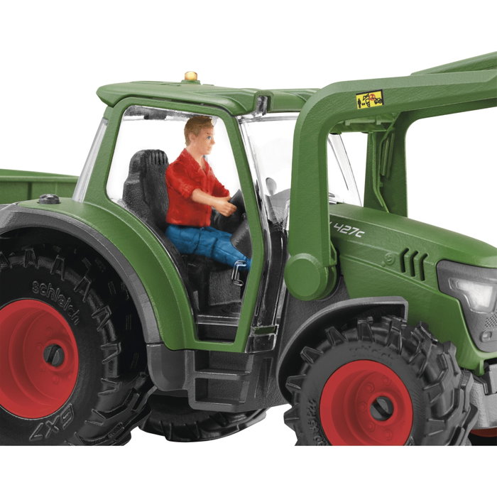 Schleich Tracteur et remorque Farm World 42608 avec figurines Paul et Goldendoodle de paille Schleich Tracteur et remorque Farm World 42608 avec figurines Paul et Goldendoodle de paille