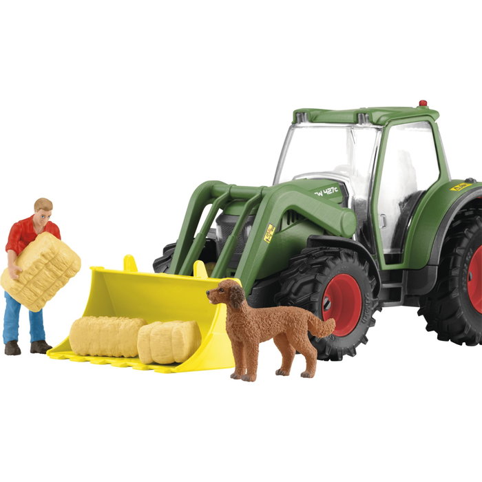 Schleich Tracteur et remorque Farm World 42608 avec figurines Paul et Goldendoodle de paille Schleich Tracteur et remorque Farm World 42608 avec figurines Paul et Goldendoodle de paille