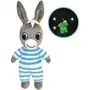 Jemini TROTRO - Peluche photoluminescente rassurante pour enfant, fonctionne sans pile - 25 cm - Blanc et bleu - Chargement à la lumière