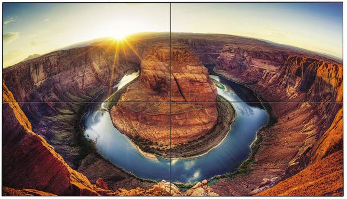 Ernitec - Écran mural professionnel 46" 24/7 Full HD (compatible 4K en 2x2) avec cadre de 3,5 mm, connectivité HDMI/DP/VGA/DVI, pour affichage numérique