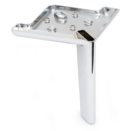 Q&Q Patte Métallique Modèle Line Hauteur 125 mm Finition Chromée pour Canapé et Meuble