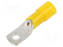 BM GROUP Connecteur à anneau tubulaire isolé jaune 25mm2 M6