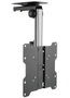 Techly Support mural plafond pliable et escamotable pour téléviseur LED/LCD 17 à 37 pouces, noir - Jusqu'à 20 kg, VESA 200x200, réglable 26,5-40 cm, pour pentes de plafond