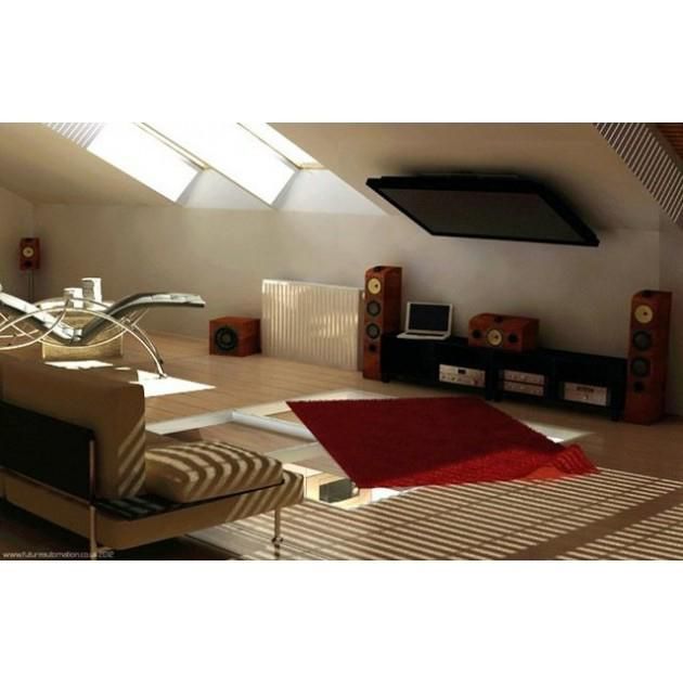 Techly Support mural plafond pliable et escamotable pour téléviseur LED/LCD 17 à 37 pouces, noir - Jusqu'à 20 kg, VESA 200x200, réglable 26,5-40 cm, pour pentes de plafond