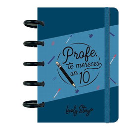 LOVELY STORY Cahier A6 Profe Te Mereces un 10 Quadrillé