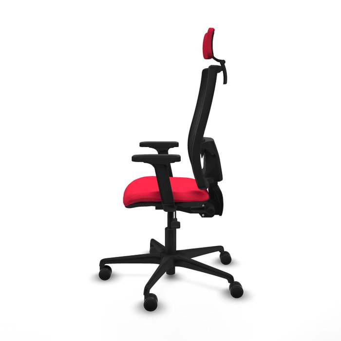 Piqueras Y Crespo Bormate Chaise de bureau Rouge et Noir avec mécanisme Asincro Piqueras Y Crespo Bormate Chaise de bureau Rouge et Noir avec mécanisme Asincro