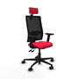 Piqueras Y Crespo Bormate Chaise de bureau Rouge et Noir avec mécanisme Asincro