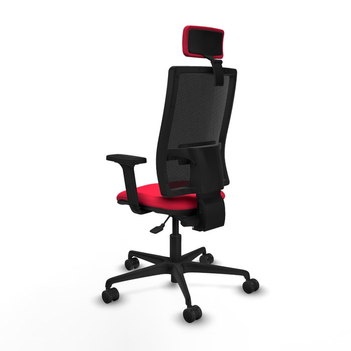 Piqueras Y Crespo Bormate Chaise de bureau Rouge et Noir avec mécanisme Asincro Piqueras Y Crespo Bormate Chaise de bureau Rouge et Noir avec mécanisme Asincro