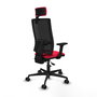 Piqueras Y Crespo Bormate Chaise de bureau Rouge et Noir avec mécanisme Asincro