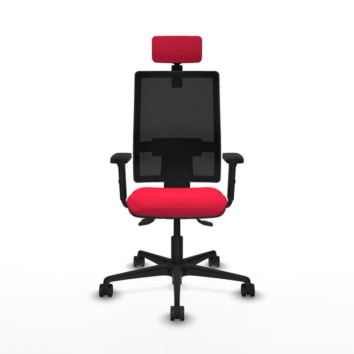 Piqueras Y Crespo Bormate Chaise de bureau Rouge et Noir avec mécanisme Asincro Piqueras Y Crespo Bormate Chaise de bureau Rouge et Noir avec mécanisme Asincro