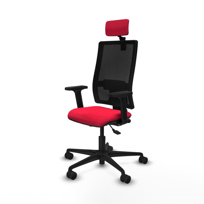 Piqueras Y Crespo Bormate Chaise de bureau Rouge et Noir avec mécanisme Asincro Piqueras Y Crespo Bormate Chaise de bureau Rouge et Noir avec mécanisme Asincro
