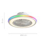 Ventilateur de plafond avec lumière LED RVB, pales cachées et télécommande Nexory InnovaGoods
