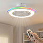 Ventilateur de plafond avec lumière LED RVB, pales cachées et télécommande Nexory InnovaGoods